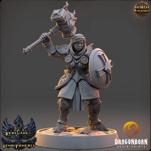 Amandine de l'Aube Radieuse - Paladin Warrior DnD RPG Wargaming - D&D - 9na Edad - Reyes de la Guerra - Miniaturas del amanecer