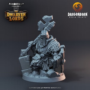 Dwarf Dark Knight 2 - D&D - 9th Age - Kings of War - Tabletop Wargaming - DnD - RPG - Arbiter Miniatures