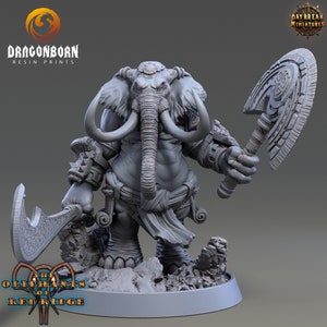 Joomini Zickert - Oliphant Warrior DnD RPG Wargaming Daybreak Miniatures Loxodon