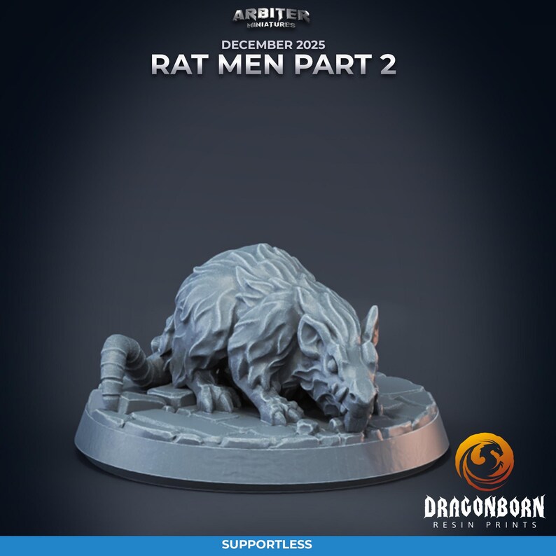 Rat Men Giant Rat 01 [25/12] - D&D Dnd RPG Fantasy Wargaming Miniature ...