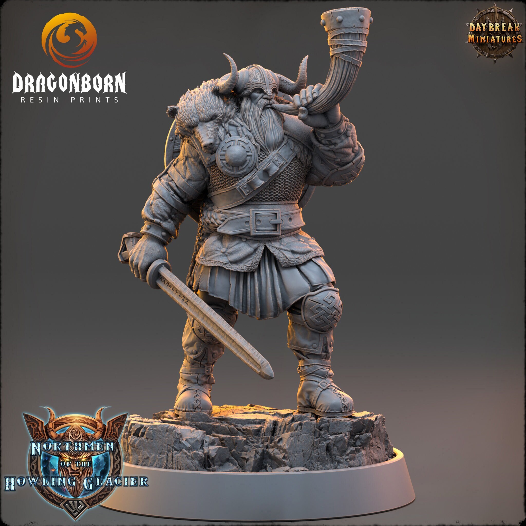 Harald Hornblower - D&D - Warriors - 9th Age - Kings of War - Daybreak Miniatures - RPG - Barbarian - Viking