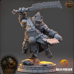 Kragg Thornbearer - Boarmen - Boar-folk - D&D  - 9th Age - Kings of War - Daybreak Miniatures - RPG