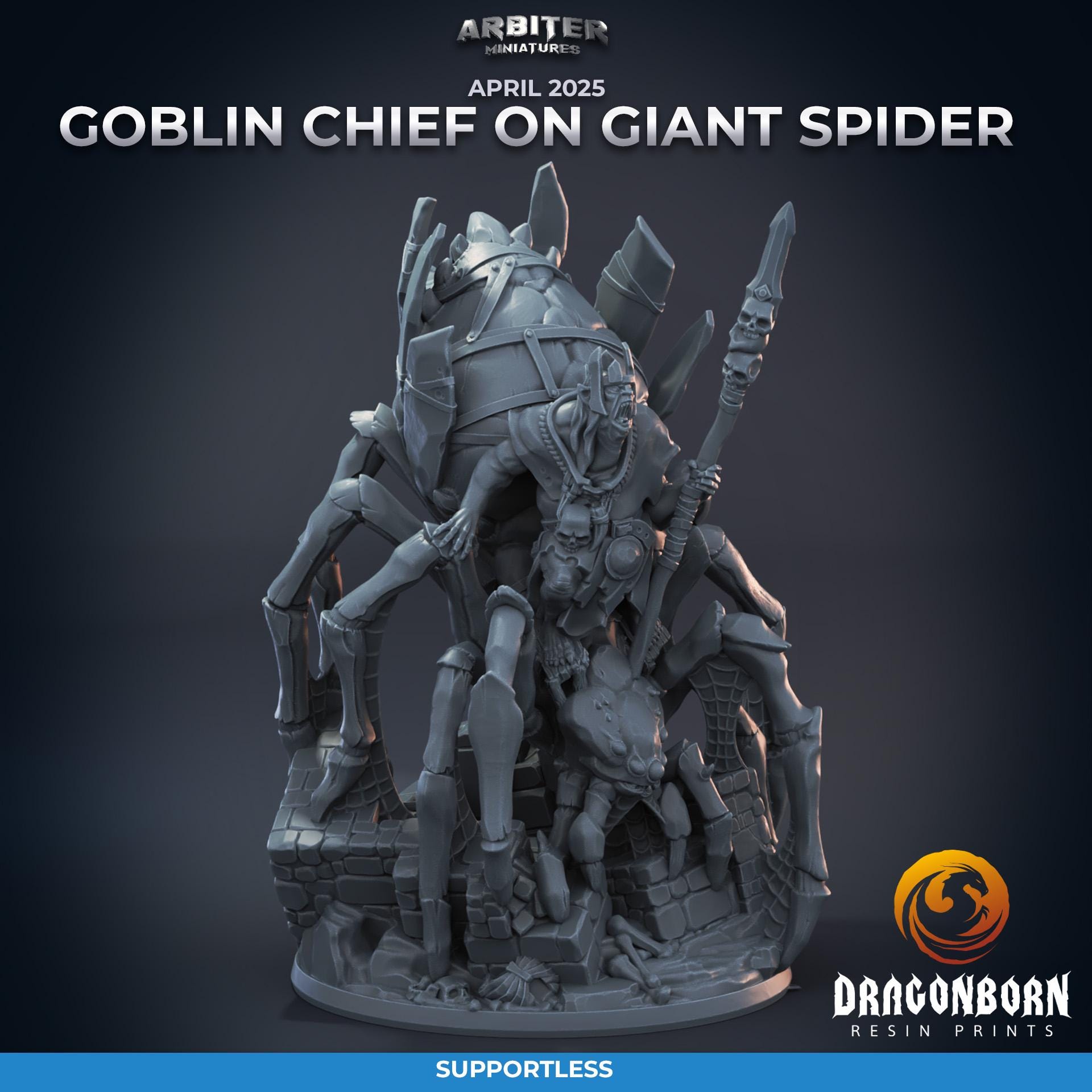 Goblin Chief on Giant Spider [25/04] - D&D Dnd RPG Fantasy