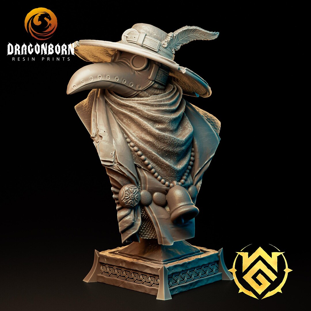 Iron Mask Cleric - Human Cleric Plague Doctor - Bust - D&D Dnd RPG ...
