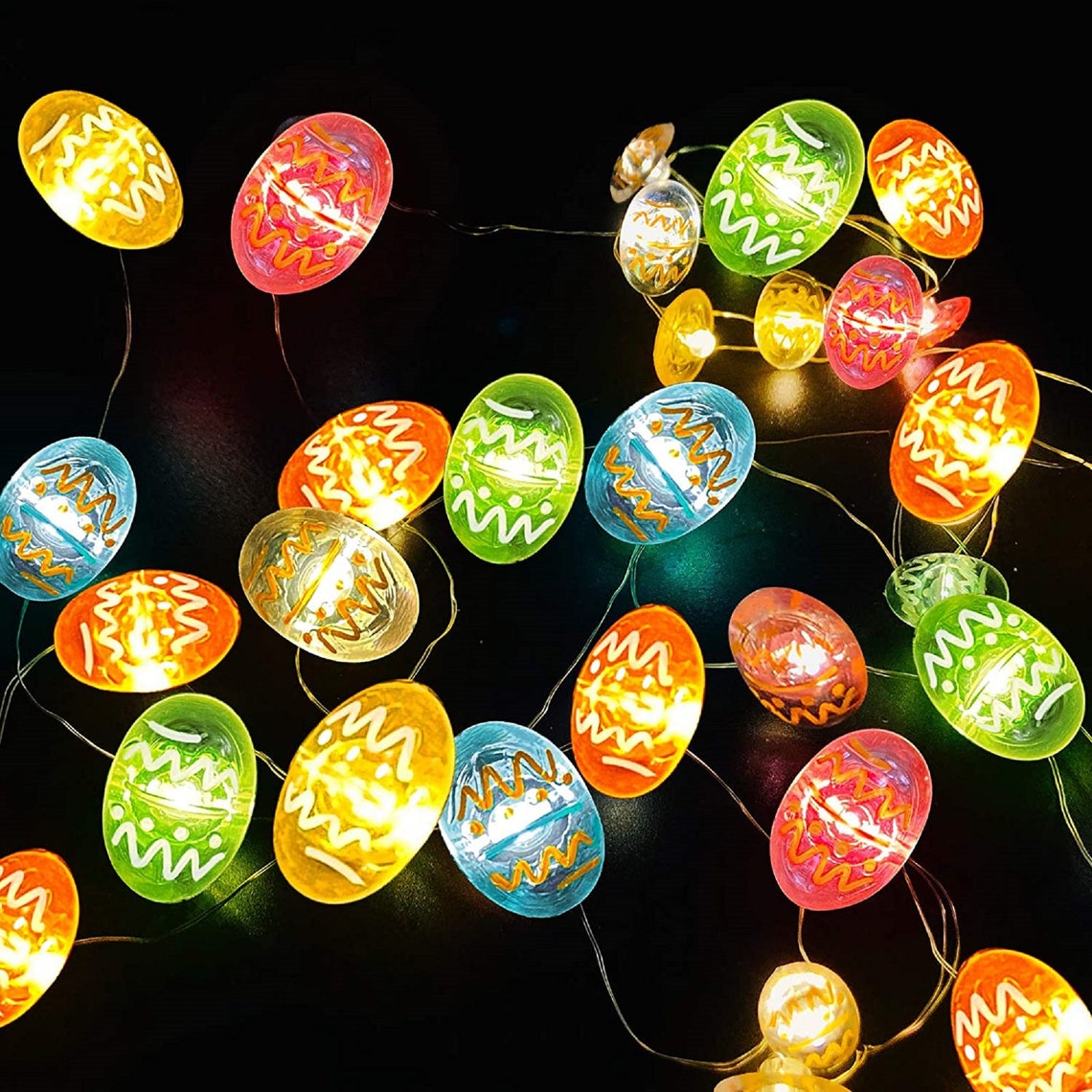 40 LED Eggs Festive String Lights Easter Lights Fairy Lights Etsy