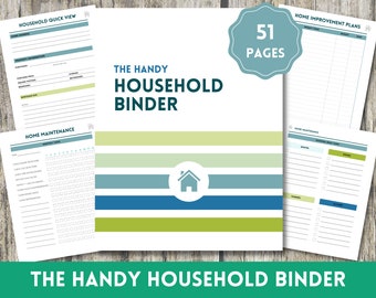 The Handy Household Binder -- Home Management Organization PDF Printable {Meadow Design}