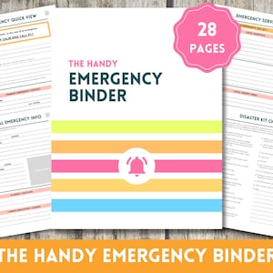 The Handy Emergency Binder -- Family Emergency Preparedness PDF Printable {Tutti Frutti Design}