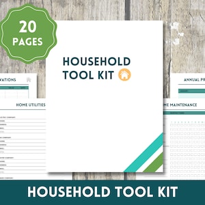 Household Tool Kit -- Household Management Printable PDF {Sunrise Design}