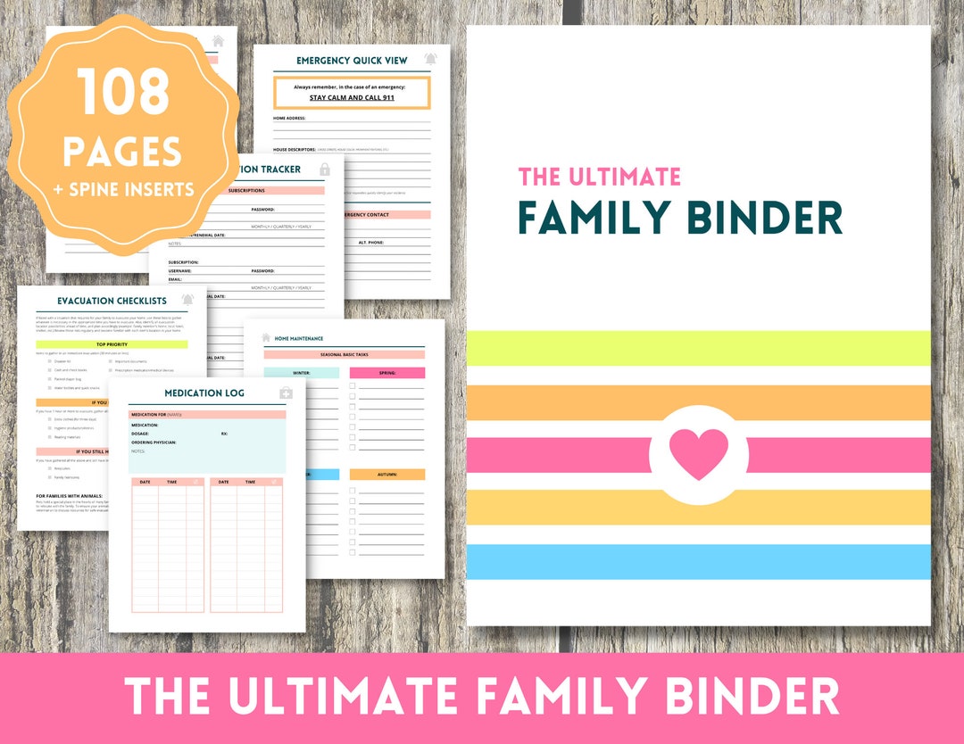 The Ultimate Family Binder Life Management and Organization Etsy