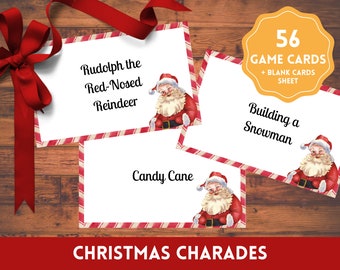 Chistmas Charades Printable Holiday Party Game for Kids and - Etsy