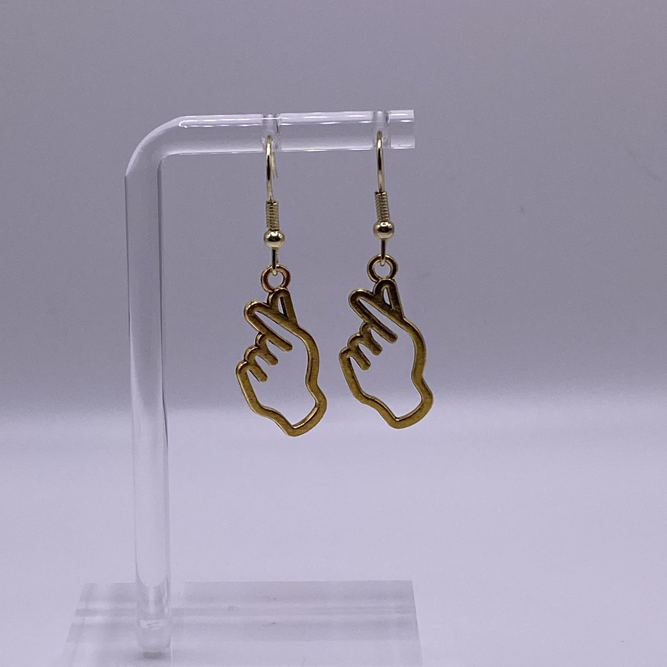 Finger heart hotsell earrings
