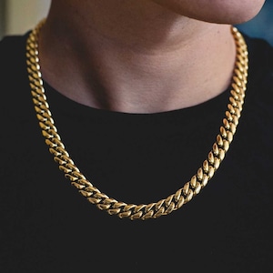 14K Gold Cuban Link Chain - 6mm/8mm/10mm/12mm/14mm