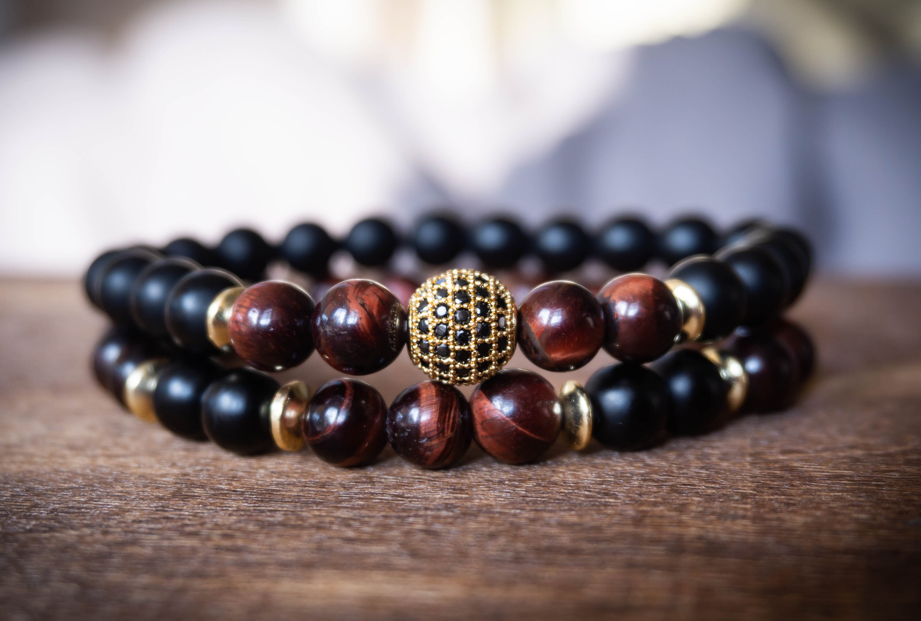 Men's Gold Bead Bracelet Balakros Collection Etsy UK
