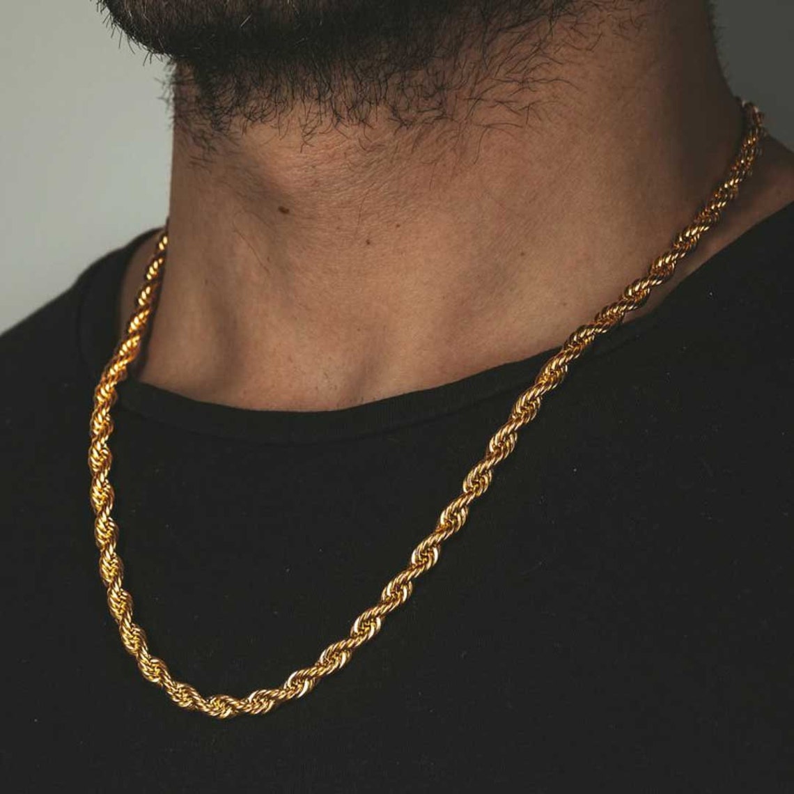 5MM Rope Chain Gold Etsy