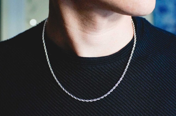 14K White Gold Rope Chain 3MM 