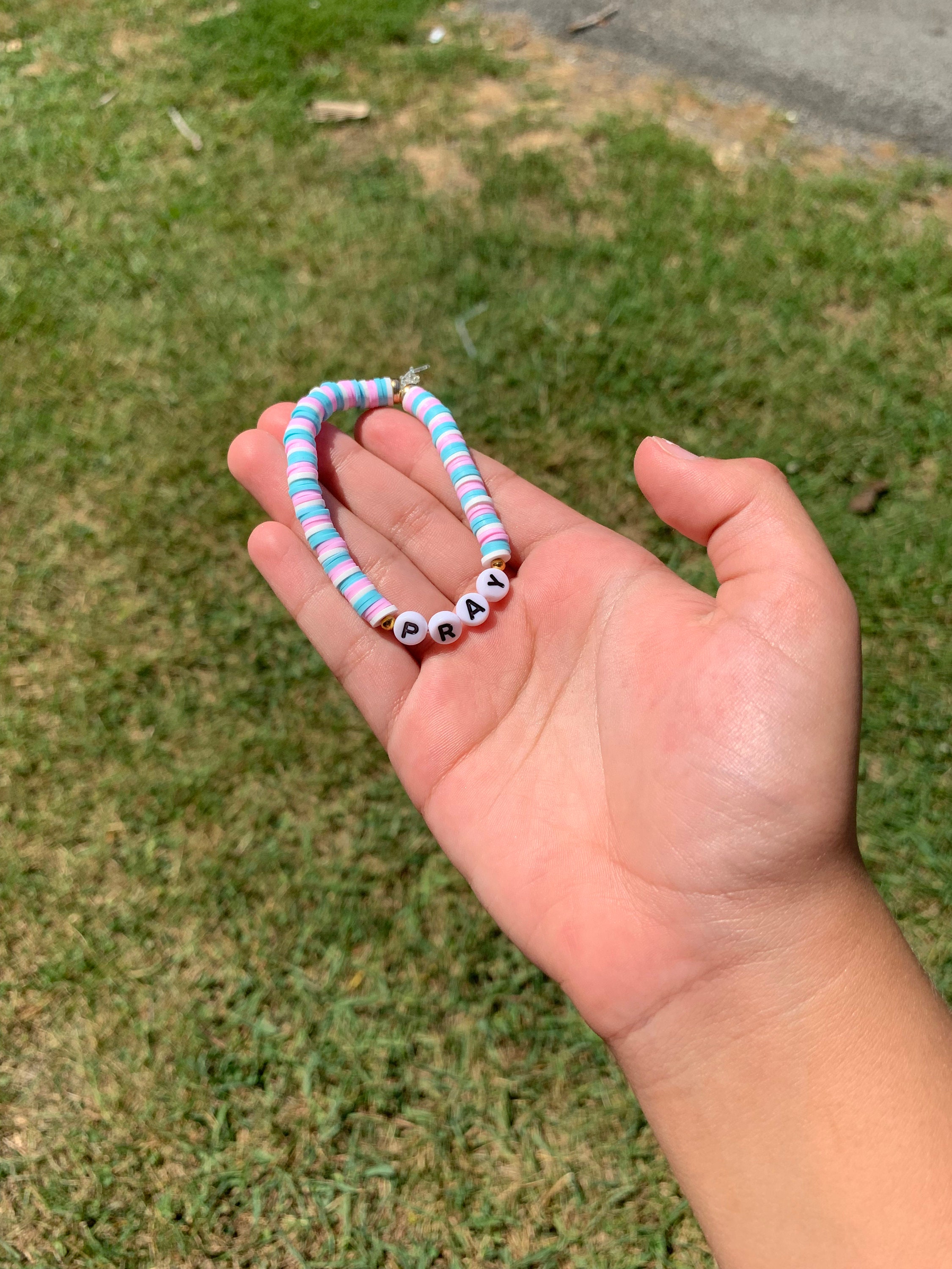 Cotton Candy Dreams Bracelet |polymer Clay beads||stretchy String Made to Fit Every Size wrist