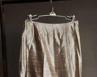 Metallic Gold Silk Pants