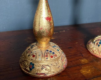 Juego de velas de hoja de oro Distressed