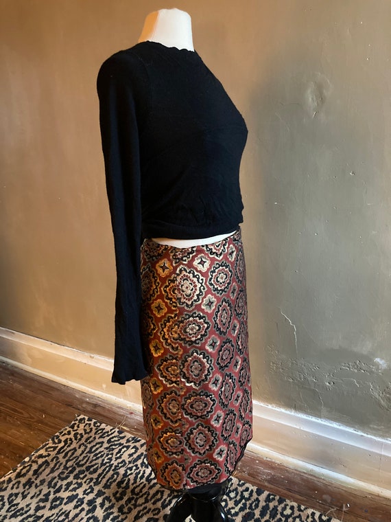 Tessuto Metallic Print Skirt - image 3