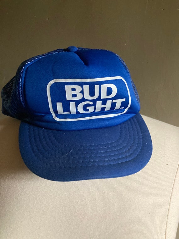 90's VINTAGE Bud Light キャップ Budweiser Vintage Bud Light Party Hat Snapback Trucker Cap Mens White