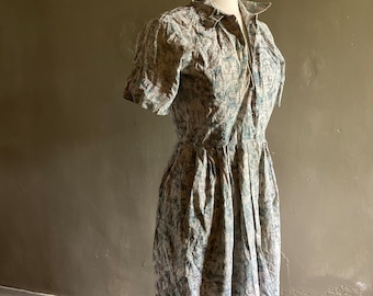Vestido de día/vestido de té de los años 30-40