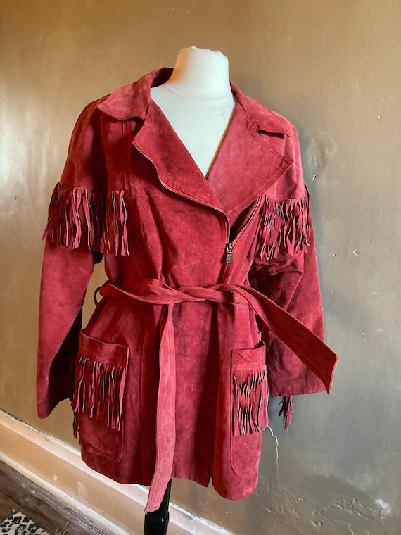 Bagatelle Red Suede Jacket