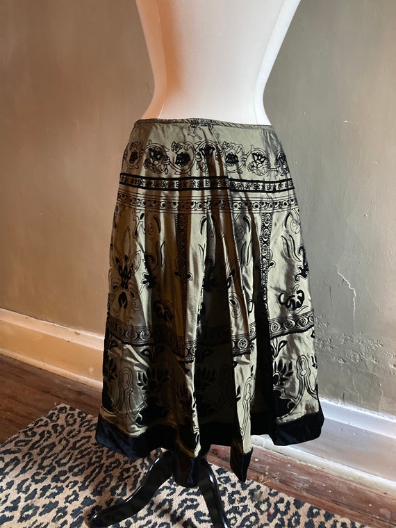 Velvet Print Skirt - image 8