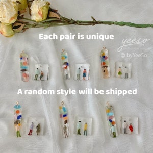 little people funky earrings quirky earrings fun earrings dangle miniature earrings unique earrings dangle image 6