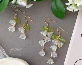 Lily of the Valley Earrings: Handmade Floral Earrings, Bridesmaid Earrings, Wedding Earrings