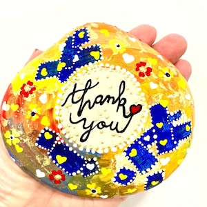 Hand Painted Thank You Rock: Calligraphy Script, Gracious Keepsake