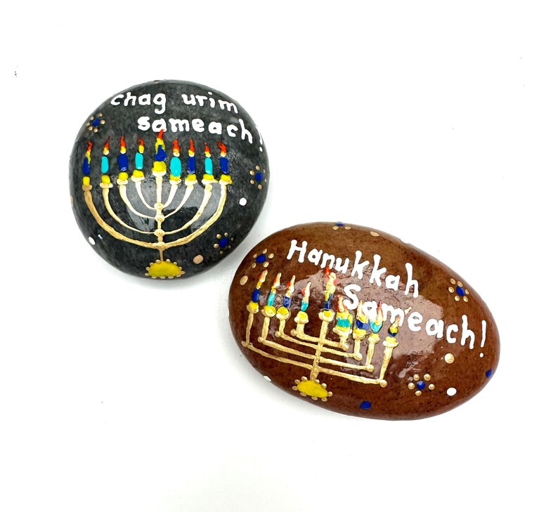 HANUKKAH Rock Gifts, Jewish Holiday Hanukkah, Festival of Lights Rocks ...