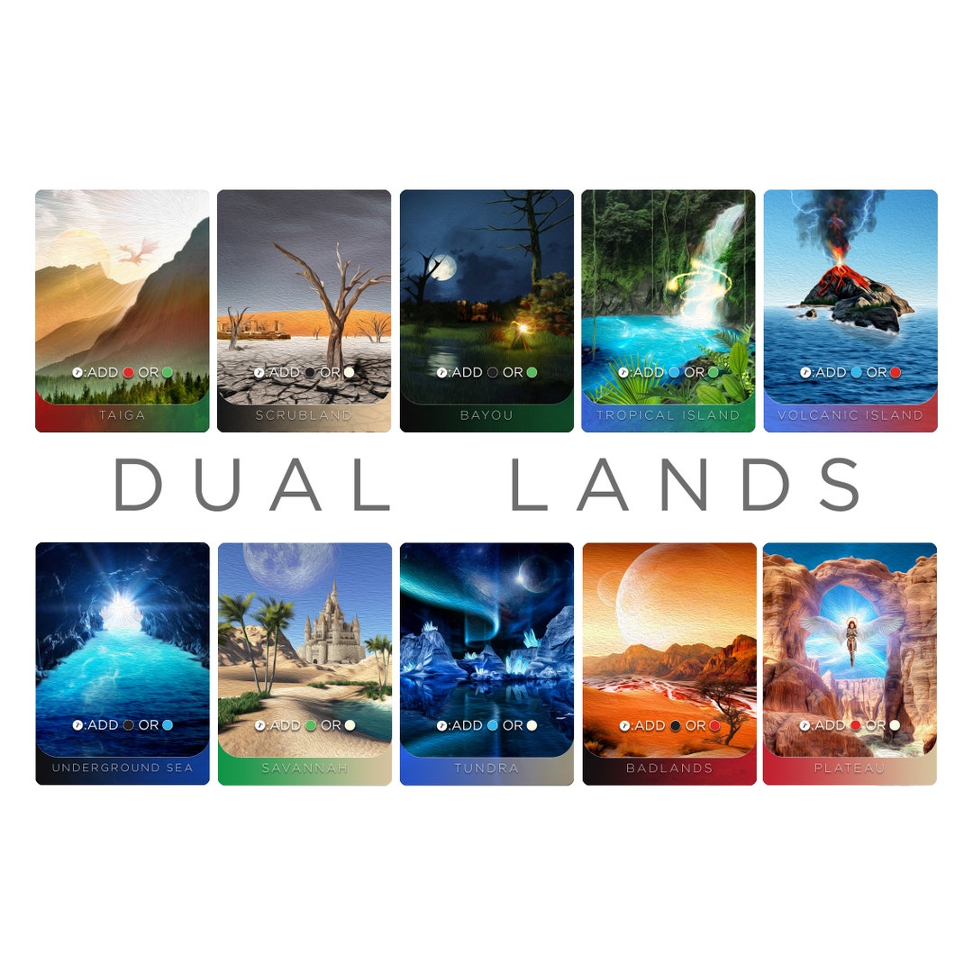 Dual Lands Alternate Art - Full Set MTG Proxies - Etsy