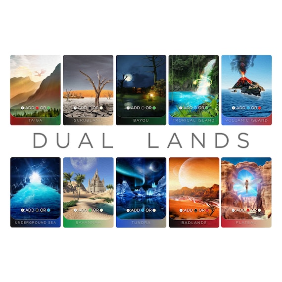 Dual Lands Alternate Art - Full Set MTG Proxies - Etsy
