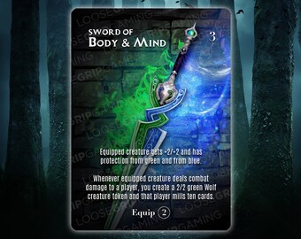 Sword of Body and Mind Alternate Art MTG Proxy