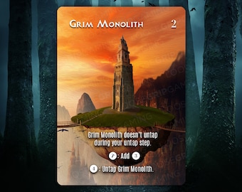 Arte alternativo del Monolito sombrío de MTG