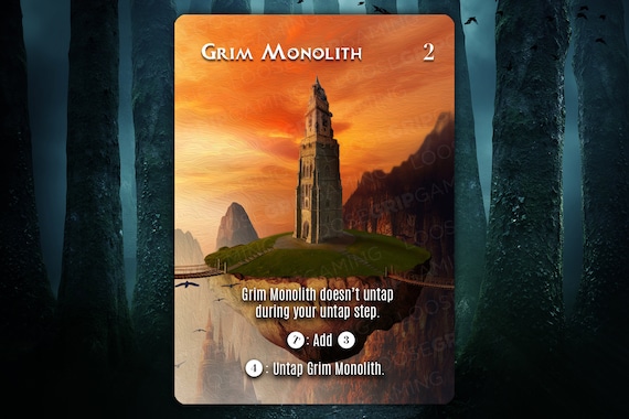 Grim Monolith Alternate Art MTG Proxy - Etsy