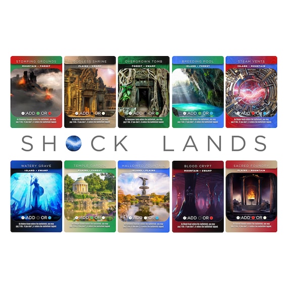 Shock Lands Alternate Art - Full Set MTG Proxies - Etsy