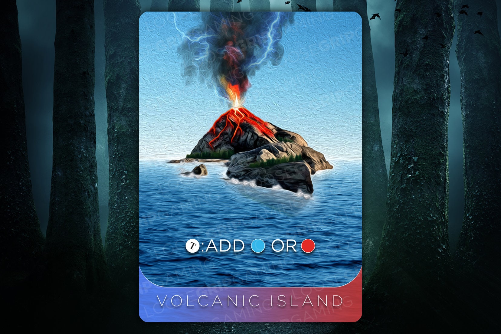 Volcanic Island Dual Land Alternate Art MTG Proxy - Etsy
