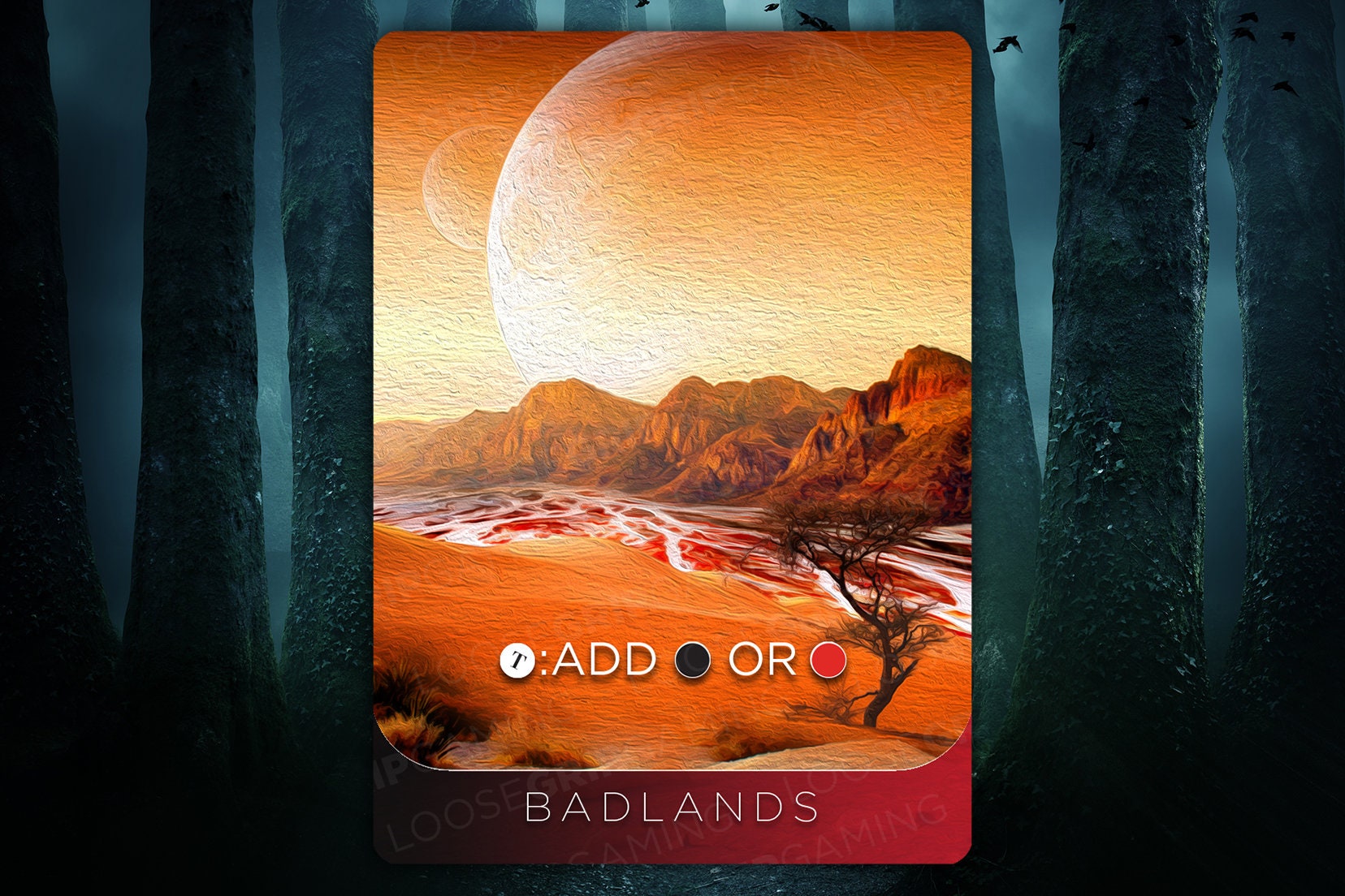 MTG bad lands イタリア語 1枚 赤黒 デュアルランド Badlands Dual Land Alternate Art MTG Proxy - Etsy