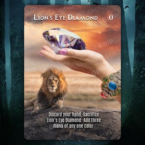 Arte alternativo de diamante Ojo de león MTG Proxy