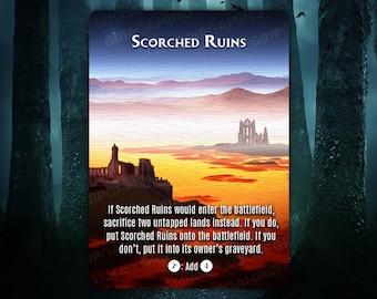 Scorched Ruins Alternate Art MTG Proxy - Etsy