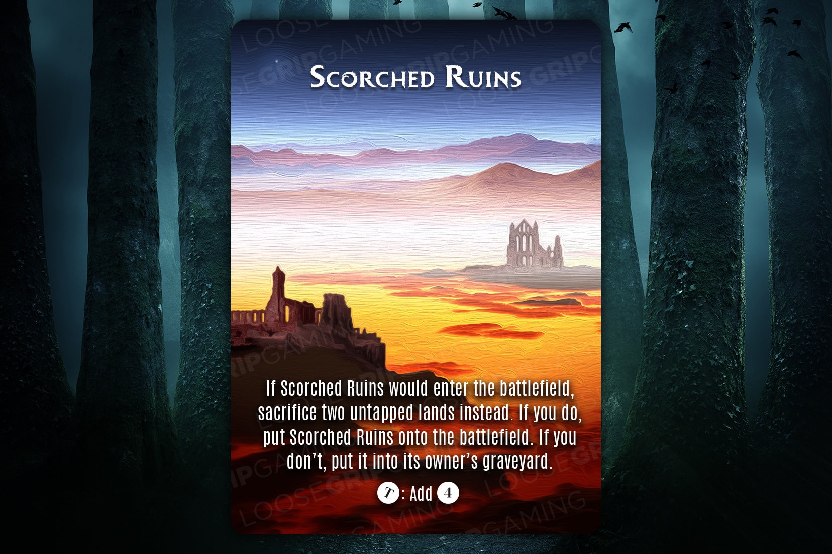 Scorched Ruins Alternate Art MTG Proxy - Etsy