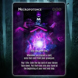 Mtg Necropotence Playmat - Etsy