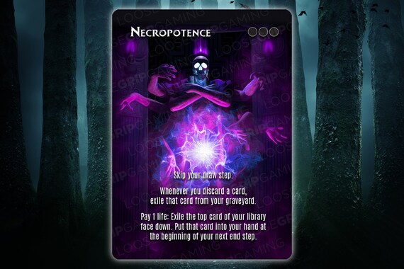 Necropotence Alternate Art MTG Proxy - Etsy
