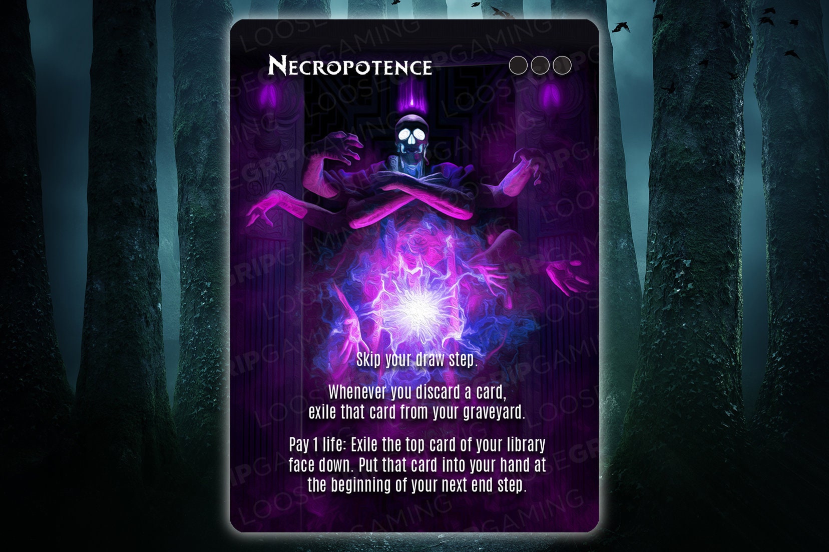 Mtg Necropotence Playmat - Etsy