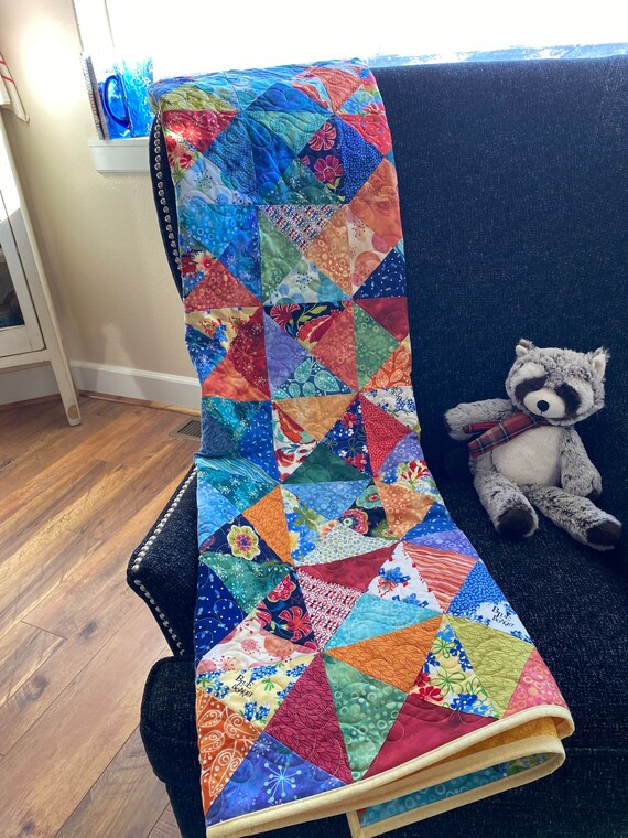 52x52 Batik Hour Glass Quilt Etsy