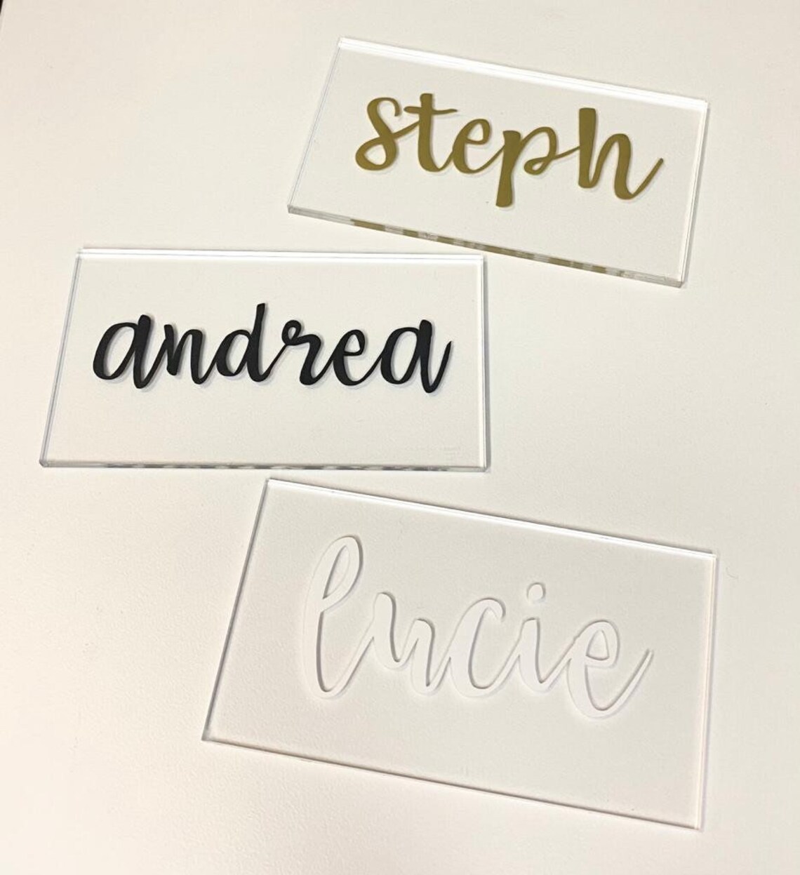 Name Vinyl Decals Add to place cards champagne glasses Etsy