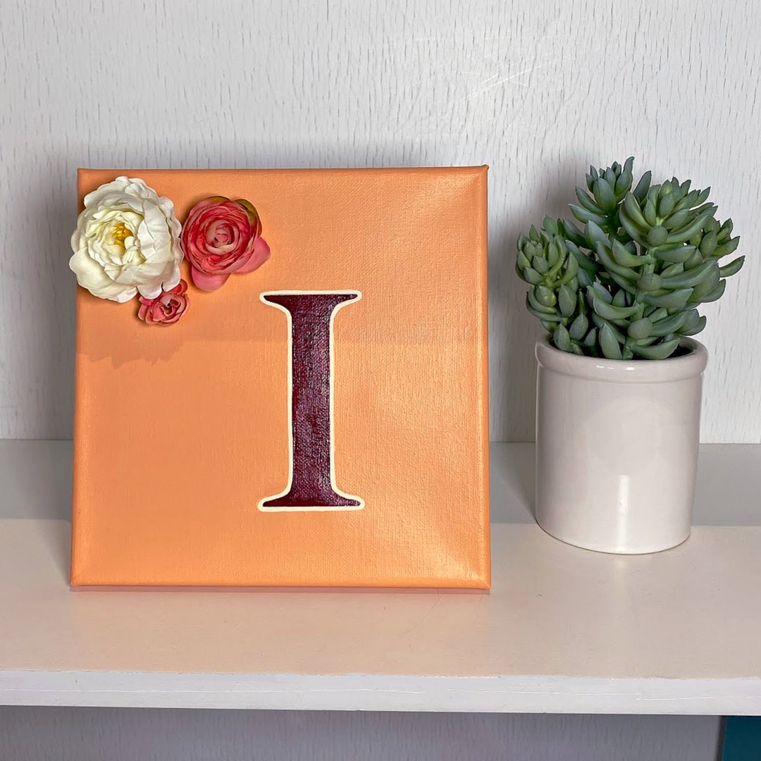 Handpainted Custom Initial Art, Personalized Letter Art, Door Sign