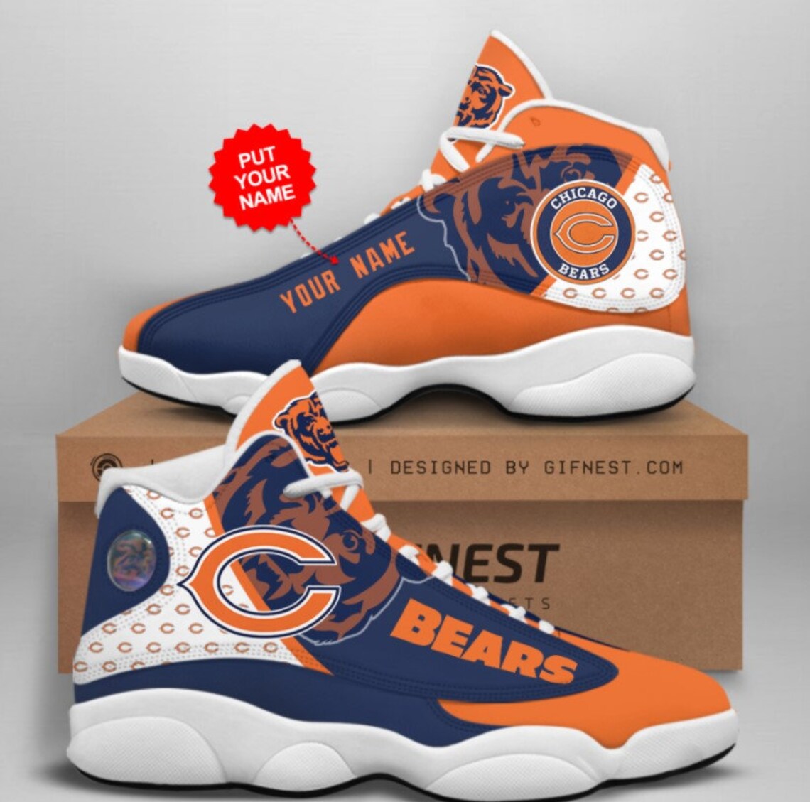 Custom Chicago Bears JD13 Shoes Sport Shoes Gift For Him