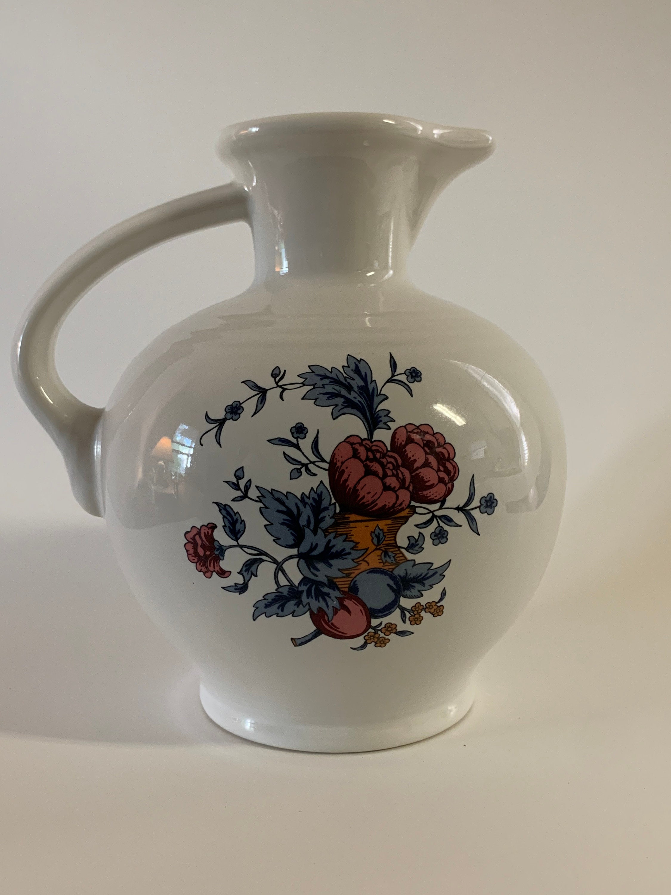 Fiestaware White Carafe with Decal Etsy